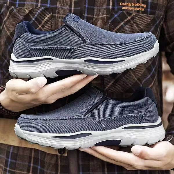 Men's Fashionable Casual Shoes Sports Shoes Summer Breathable Sports Shoes Running Shoes Slow Running Tennis Shoes Flat Shoes Thick Soled Canvas Shoes